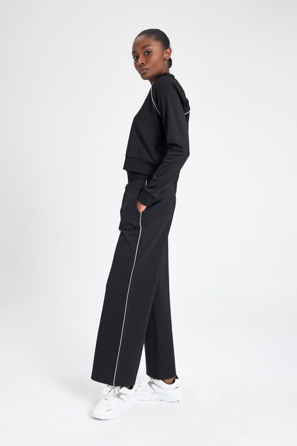 DEFACTO DEFACTO Fit Wide Leg Pocketed Wide Leg Standard Pique Sweatpants