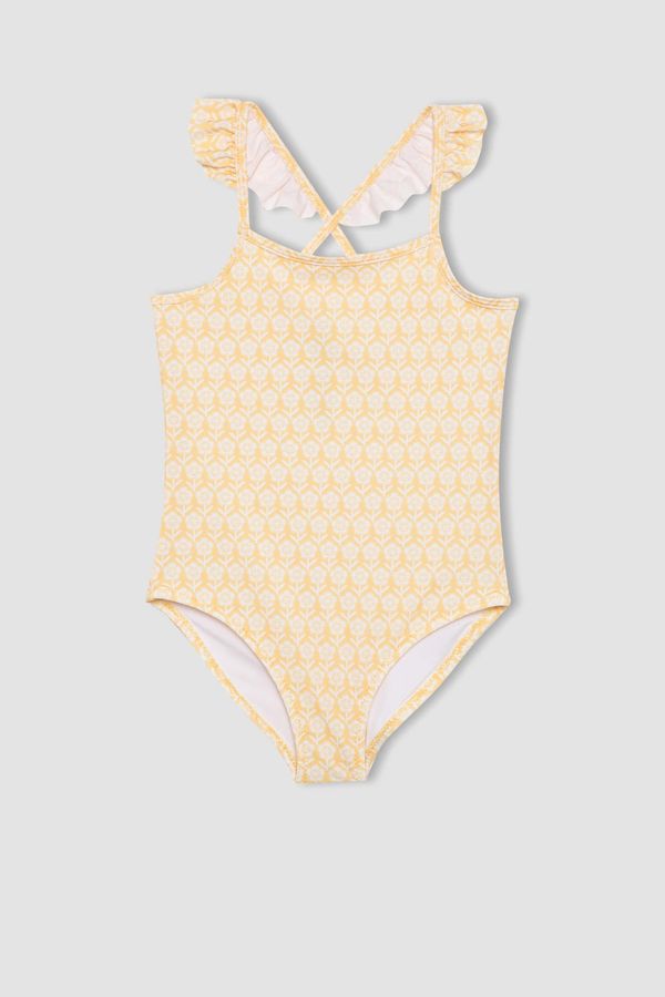 DEFACTO DEFACTO Girl Floral Patterned Swimsuit