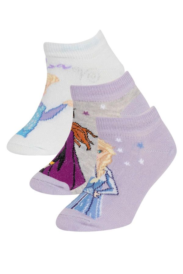 DEFACTO DEFACTO Girl Frozen 3-Pack Cotton Ankle Socks