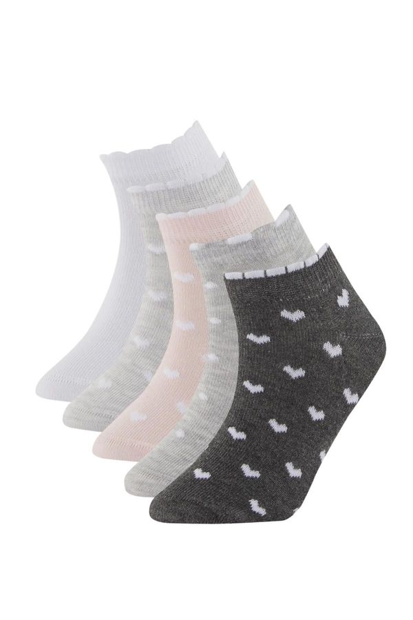 DEFACTO DEFACTO Girl's 5-Piece Cotton Booties Socks