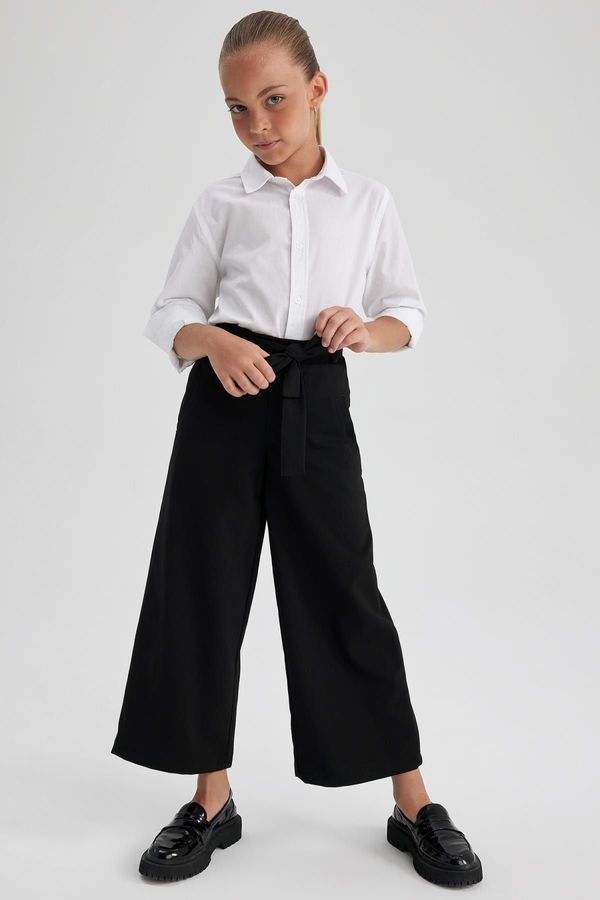 DEFACTO DEFACTO Girl's Anthracite Wide Leg School Trousers