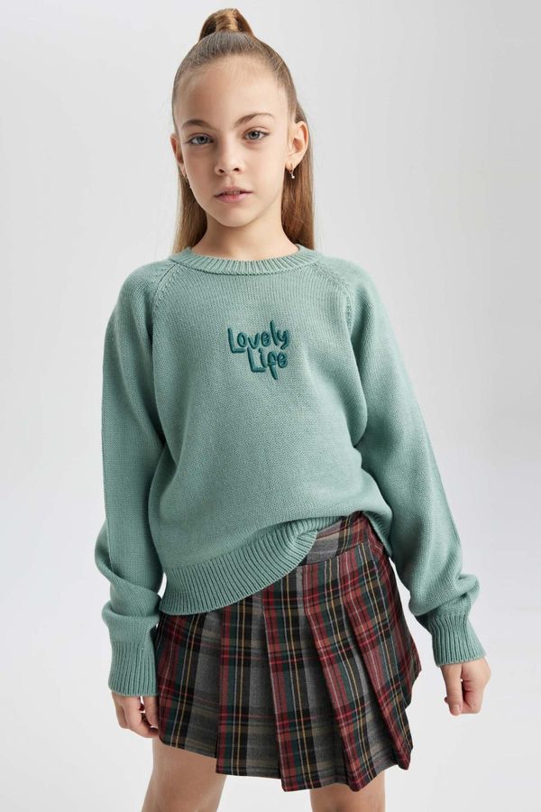 DEFACTO DEFACTO Girl's Crew Neck Printed Sweatshirt