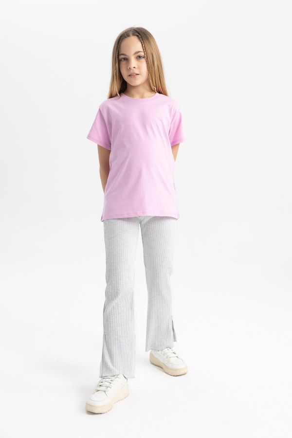 DEFACTO DEFACTO Girl's Flare Fit Ribbed Camisole Trousers