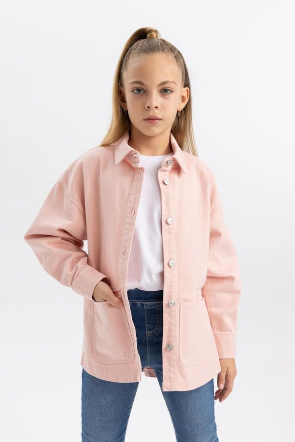 DEFACTO DEFACTO Girl's Gabardine Long Sleeve Shirt