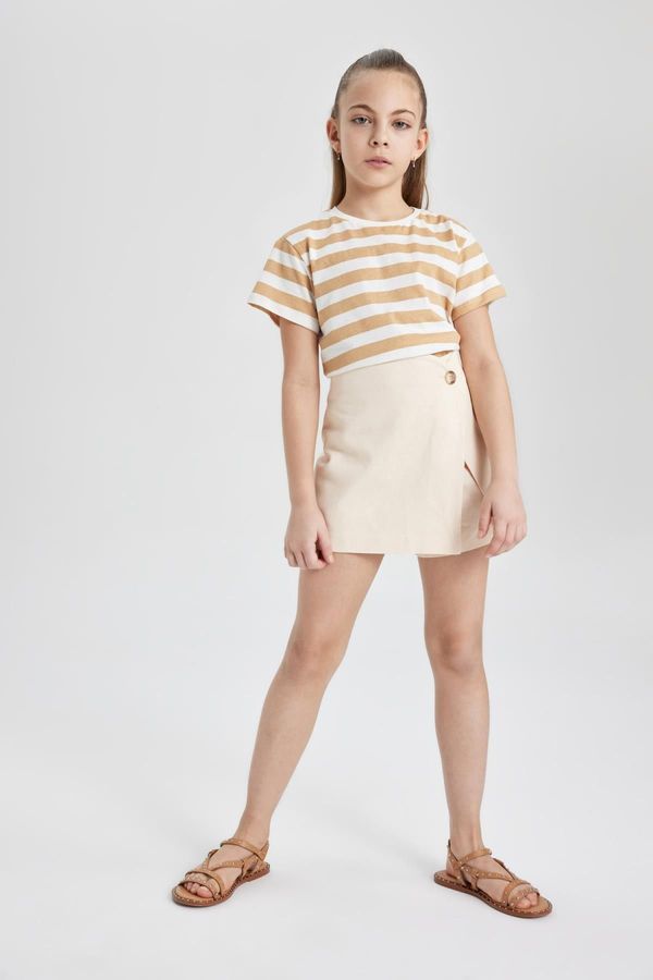 DEFACTO DEFACTO Girl's Gabardine Shorts Skirt