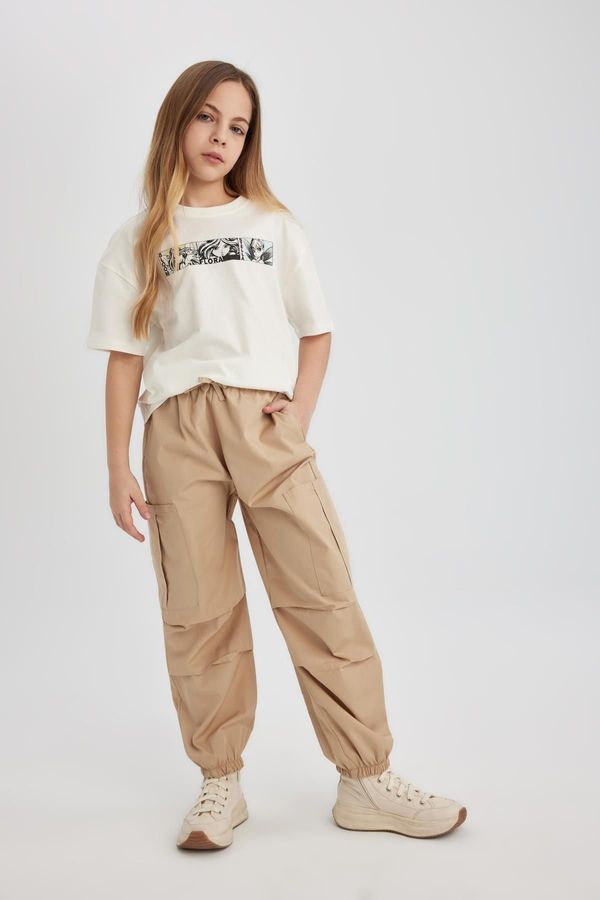 DEFACTO DEFACTO Girls Parachute Cargo Cotton Trousers