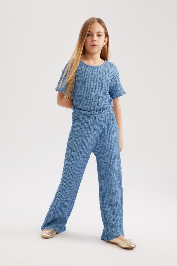 DEFACTO DEFACTO Girl's Short Sleeve Long Jumpsuit