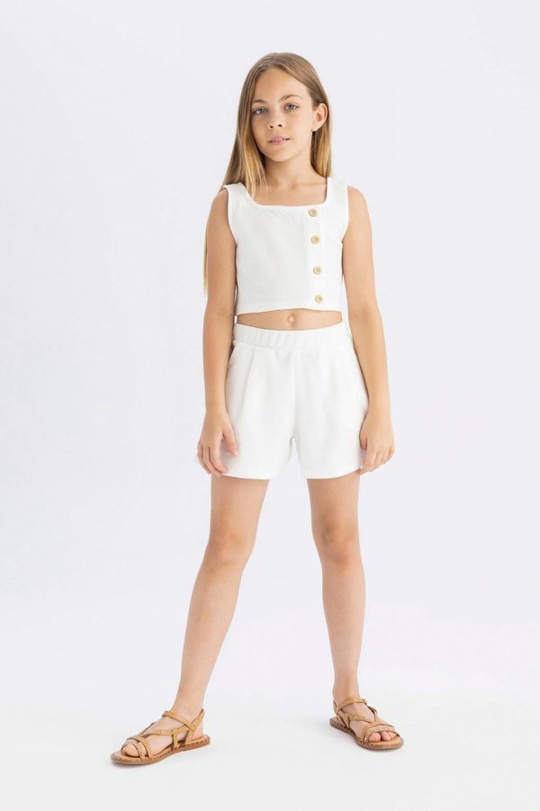 DEFACTO DEFACTO Girl's Sleeveless Blouse Shorts 2-Piece Set