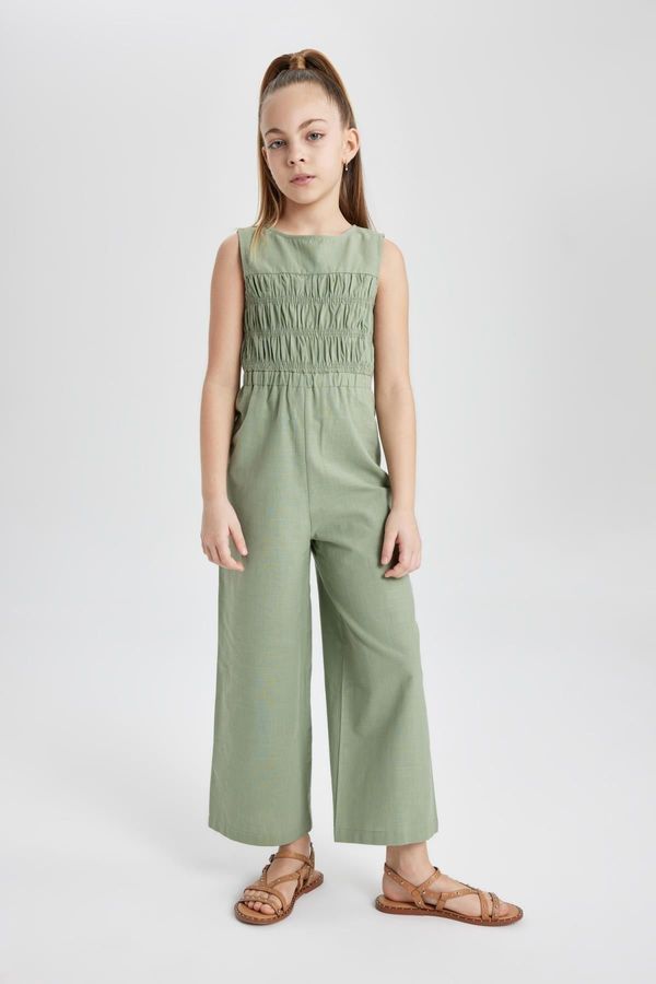 DEFACTO DEFACTO Girl's Sleeveless Cotton Long Jumpsuit