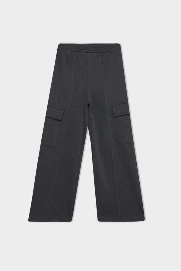 DEFACTO DEFACTO Girl's Wide Leg Loose Wide Leg Cargo Pocket Sweatpants