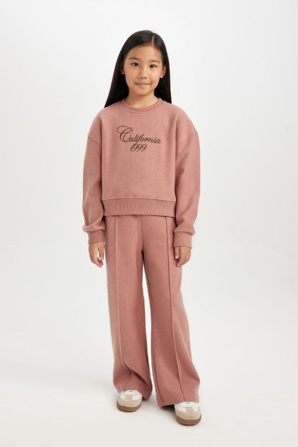 DEFACTO DEFACTO Girl's Wide Leg Wide Leg Elastic Waist Tracksuit Bottom