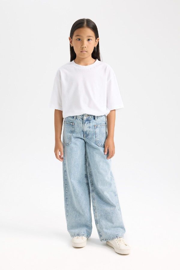 DEFACTO DEFACTO Girl's Wide Leg Wide Leg Pocket Trousers