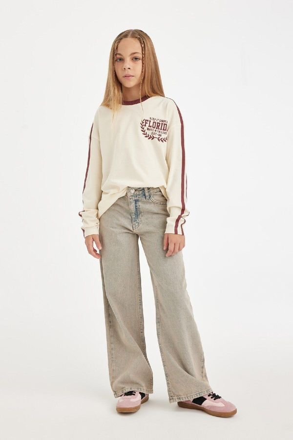 DEFACTO DEFACTO Girl's Wide Leg Wide Leg Trousers