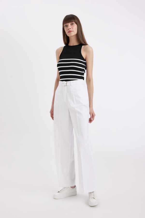 DEFACTO DEFACTO Jogger Pants Pocket High Waist Wide Leg Long Length