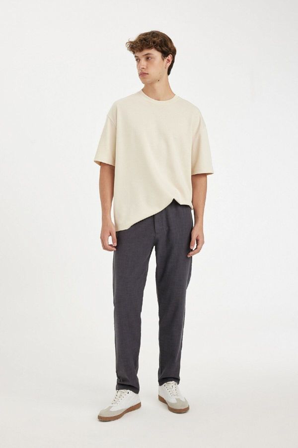 DEFACTO DEFACTO Jogger Slim Fit Jogger Leg Cotton Trousers