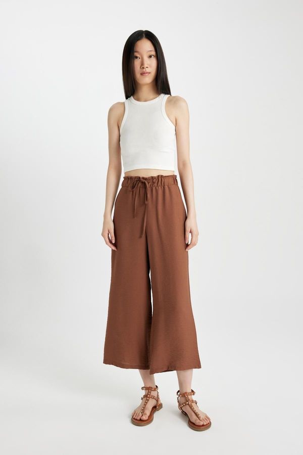 DEFACTO DEFACTO Linen Look Capri with Elastic Waist