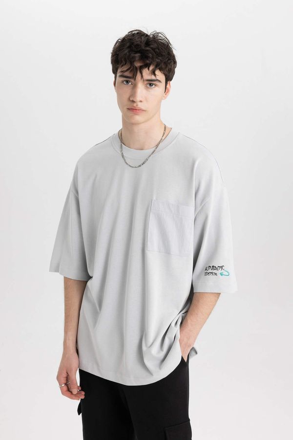 DEFACTO DEFACTO Loose Fit Crew Neck Printed T-Shirt