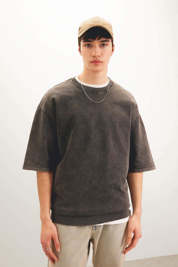 DEFACTO DEFACTO Loose Fit Crew Neck Printed T-Shirt