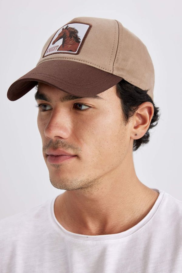 DEFACTO DEFACTO Men Embroidered Cotton Cap Hat