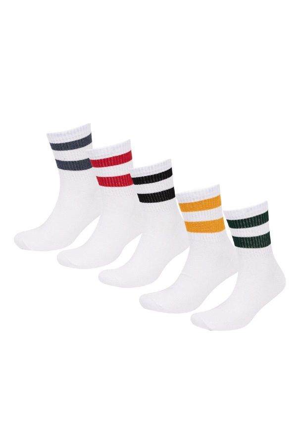 DEFACTO DEFACTO Men's Comfortable Elastic 5-Pack Cotton Ankle Socks