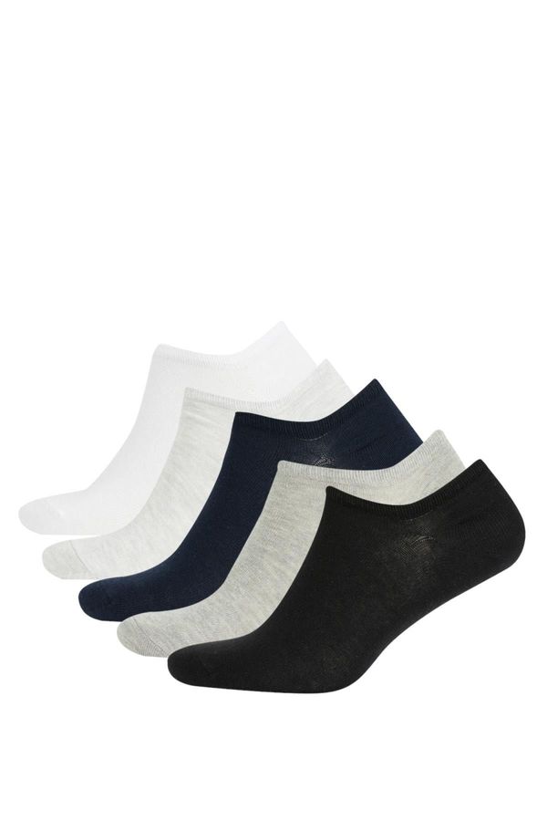 DEFACTO DEFACTO Men's Invisible 5-Pack Cotton Sneaker Socks