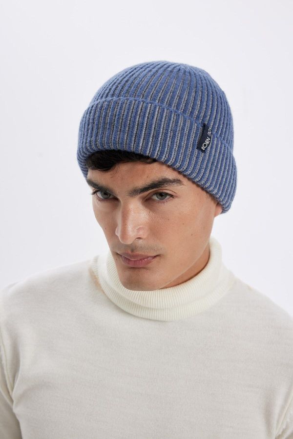 DEFACTO DEFACTO Men's Ribbed Knitted Beanie