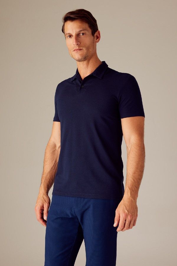 DEFACTO DEFACTO Modern Fit Pique Short Sleeve Polo Shirt Z8232AZ23SM