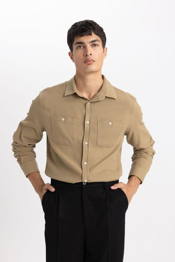 DEFACTO DEFACTO Modern Fit Polo Neck Long Sleeve Shirt