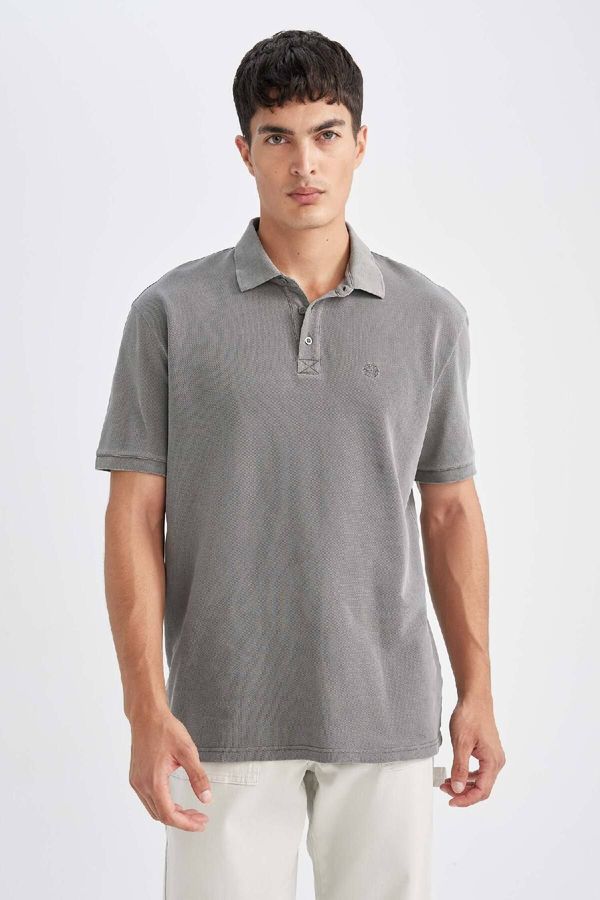 DEFACTO DEFACTO New Regular Fit Short Sleeve Pique Polo Shirt