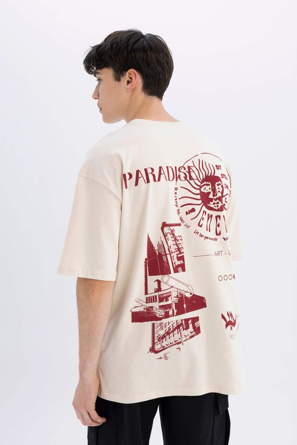 DEFACTO DEFACTO Oversize Fit Crew Neck Printed T-Shirt