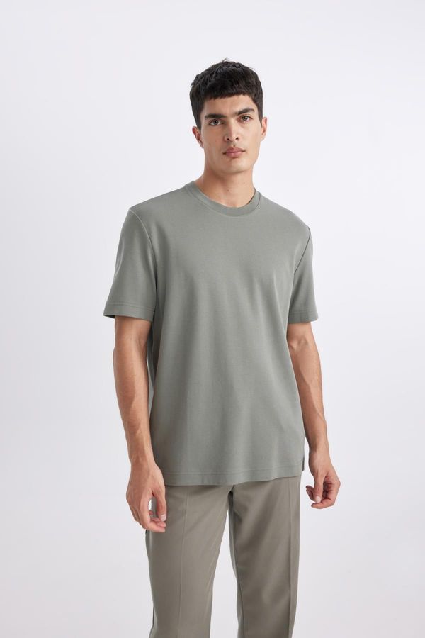 DEFACTO DEFACTO Oversize Fit Crew Neck Short Sleeve Heavy Fabric Basic T-Shirt