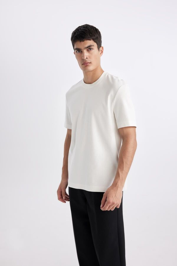 DEFACTO DEFACTO Oversize Fit Crew Neck Short Sleeve Heavy Fabric Basic T-Shirt