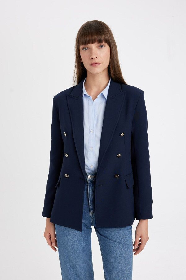 DEFACTO DEFACTO Oversize Fit Shirt Collar Blazer Jacket