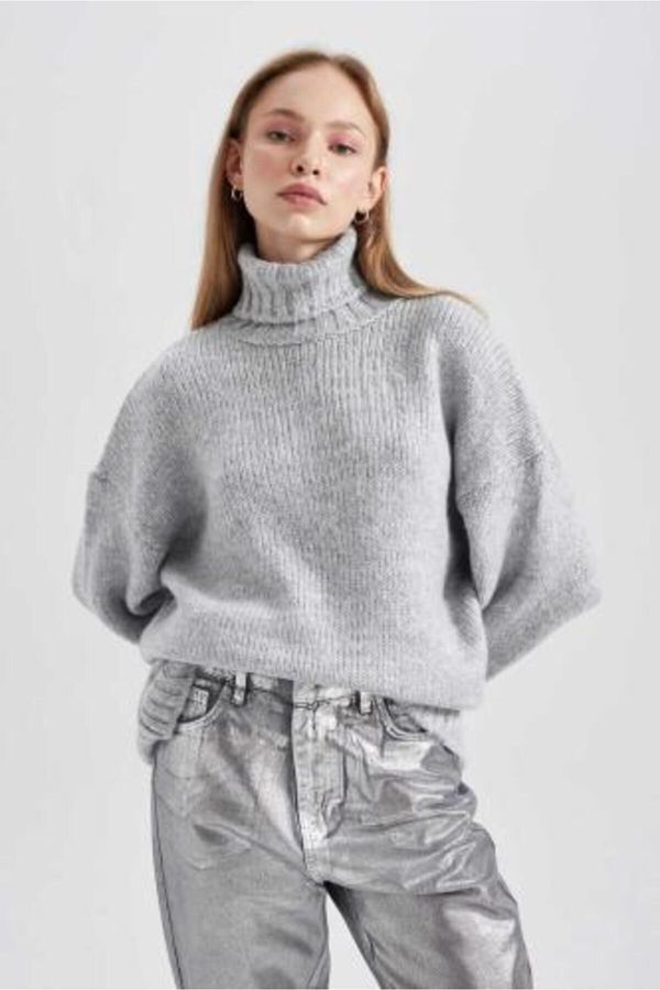 DEFACTO DEFACTO Oversize Fit Turtleneck Sweater Tunic