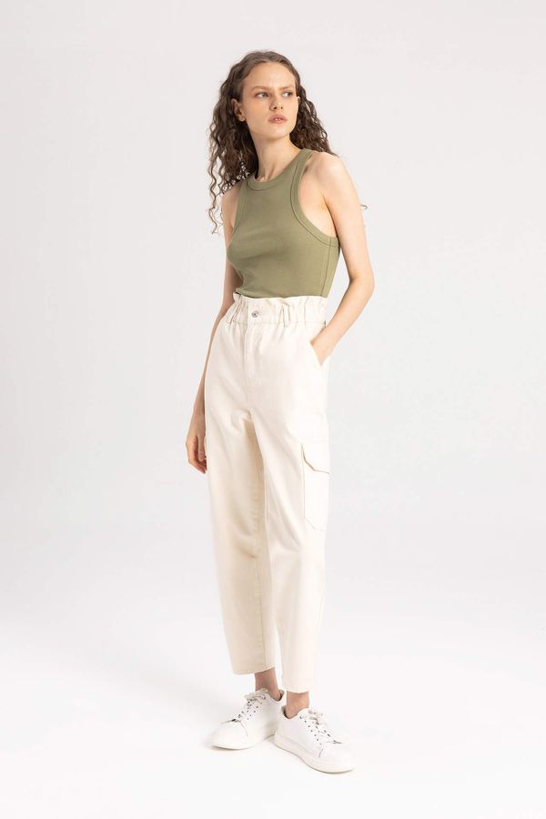 DEFACTO DEFACTO Paperbag High Waist Ankle Length Cargo Pants