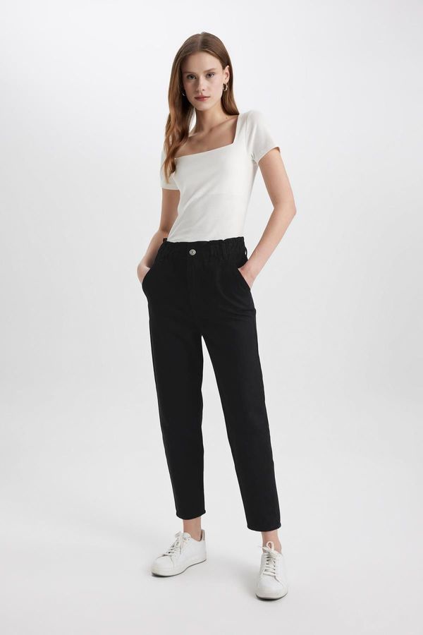 DEFACTO DEFACTO Paperbag Pocket Paperbag Waist Standard Leg Gabardine Trousers