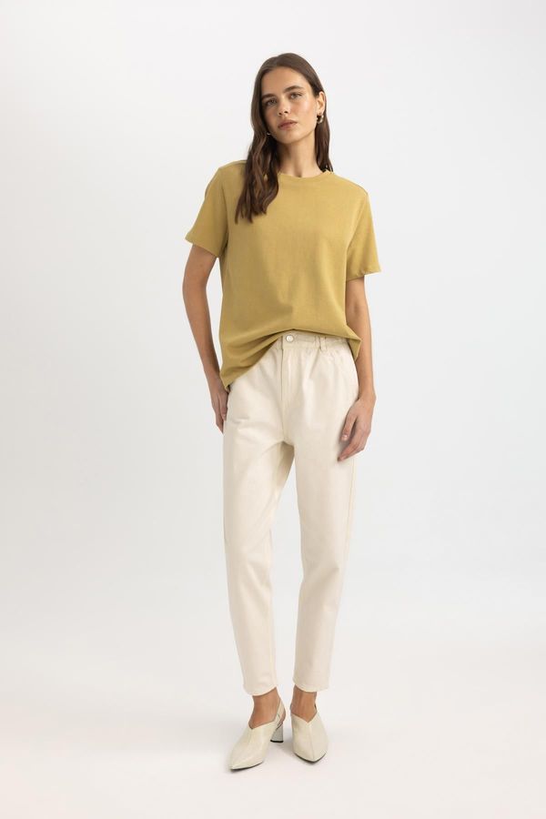 DEFACTO DEFACTO Paperbag Pocketed Paperbag Waist Standard Leg Gabardine Trousers