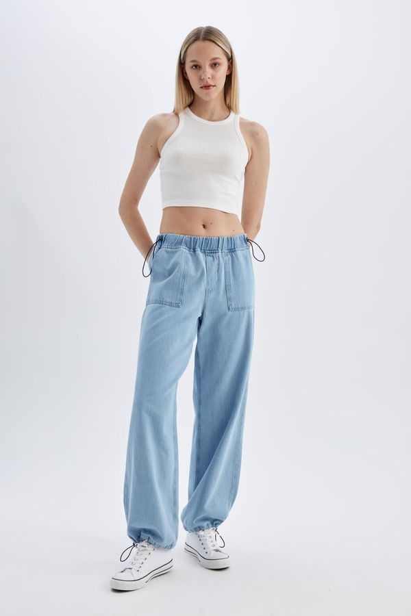 DEFACTO DEFACTO Parachute Cargo High Waist Long Soft Jean Pants