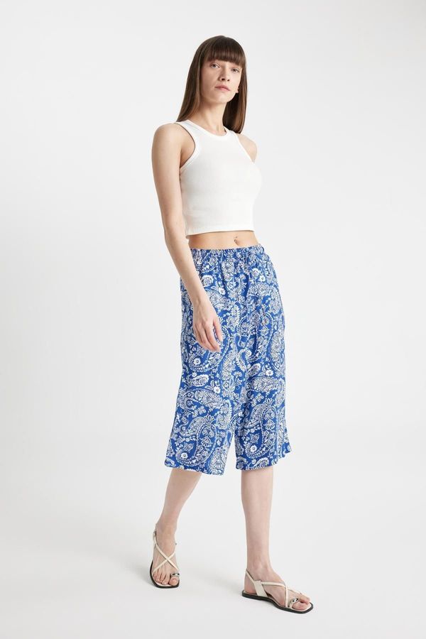 DEFACTO DEFACTO Patterned High Waist Viscose Capri