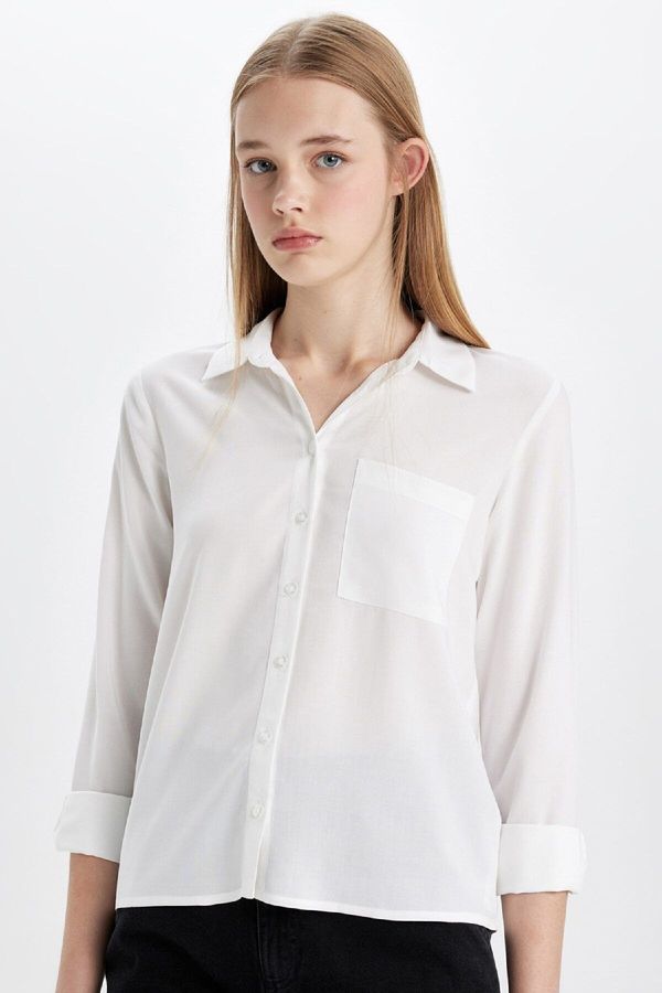 DEFACTO DEFACTO Regular Fit Basic Long Sleeve Shirt