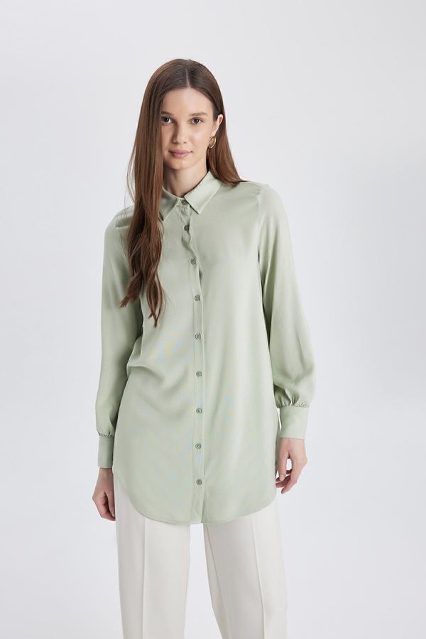 DEFACTO DEFACTO Regular Fit Basic Long Sleeve Shirt Tunic