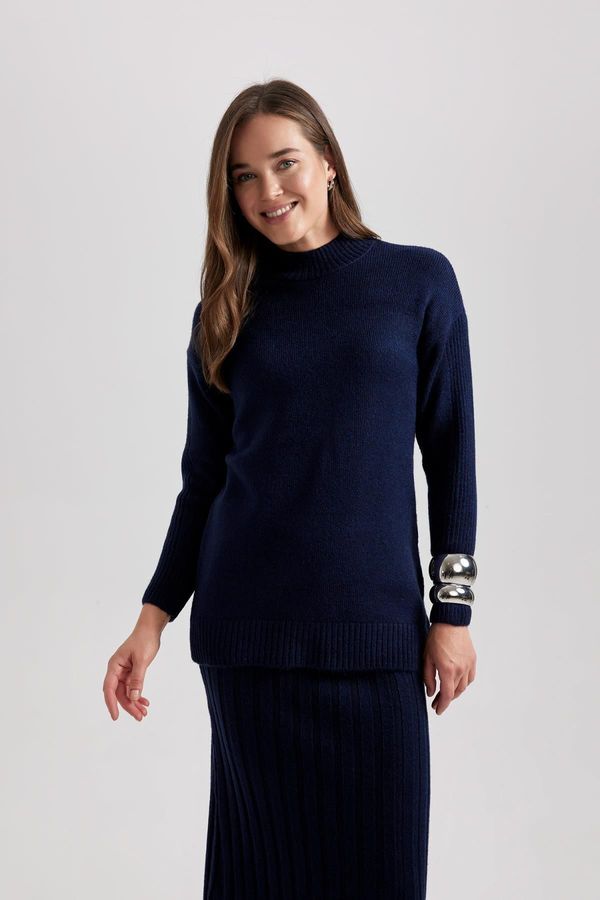 DEFACTO DEFACTO Regular Fit Basic Plain Knitwear Sweater Tunic