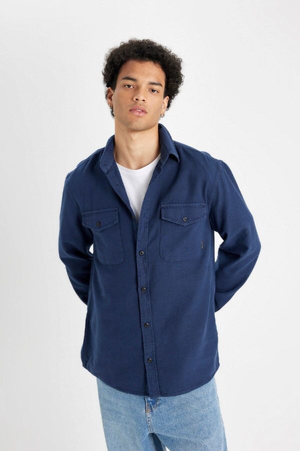 DEFACTO DEFACTO Regular Fit Cotton Long Sleeve Shirt