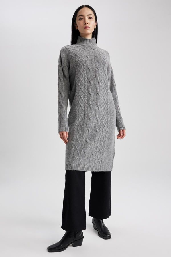 DEFACTO DEFACTO Regular Fit Half Turtleneck Dress