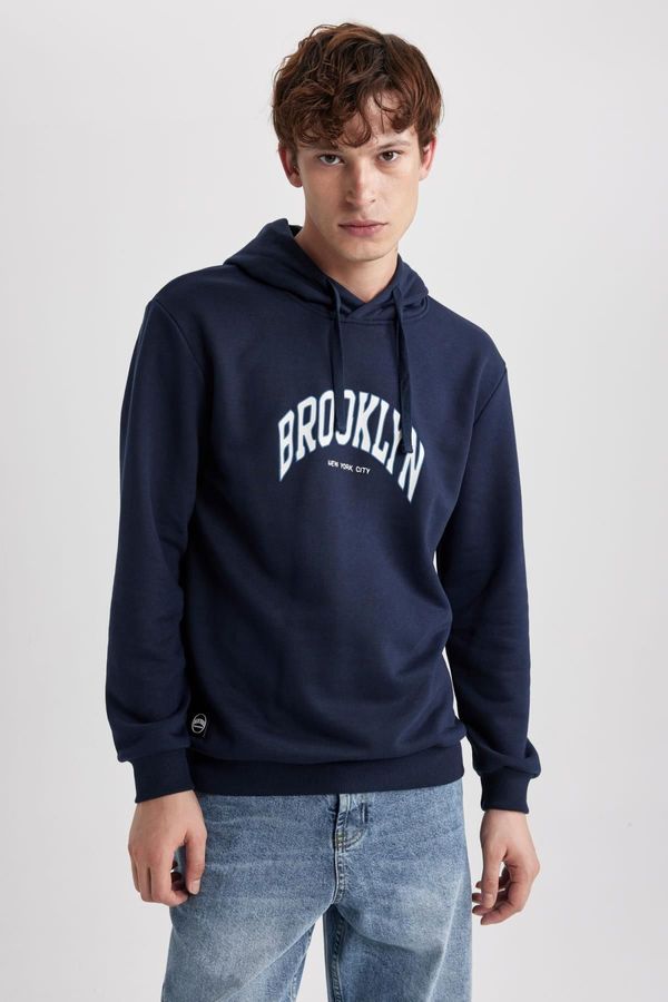 DEFACTO DEFACTO Regular Fit Hooded Printed Sweatshirt