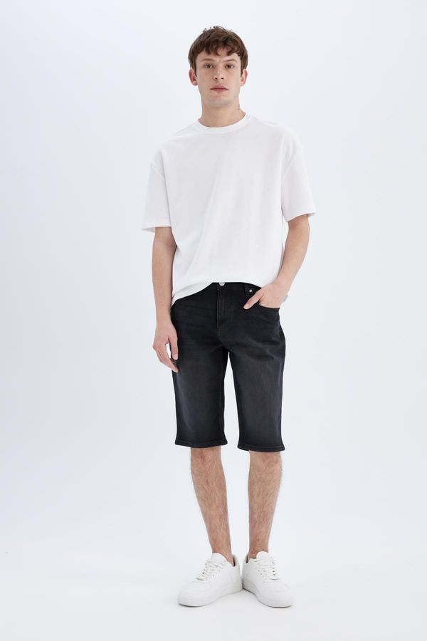 DEFACTO DEFACTO Regular Fit Jean Bermuda Shorts