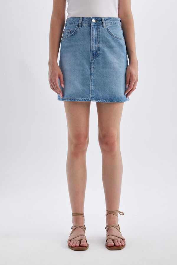 DEFACTO DEFACTO Regular Fit Jean Mini Skirt