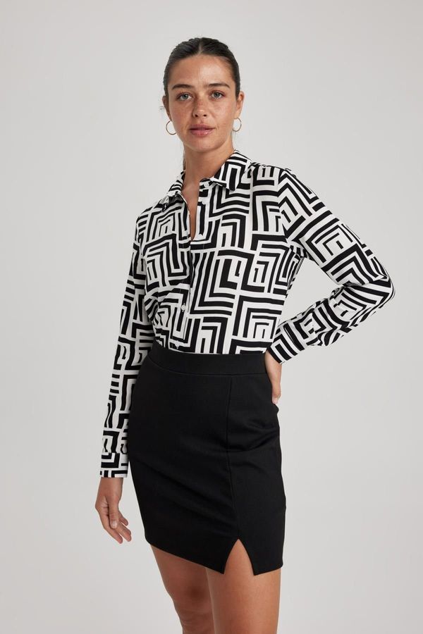 DEFACTO DEFACTO Regular Fit Long Sleeve Patterned Shirt