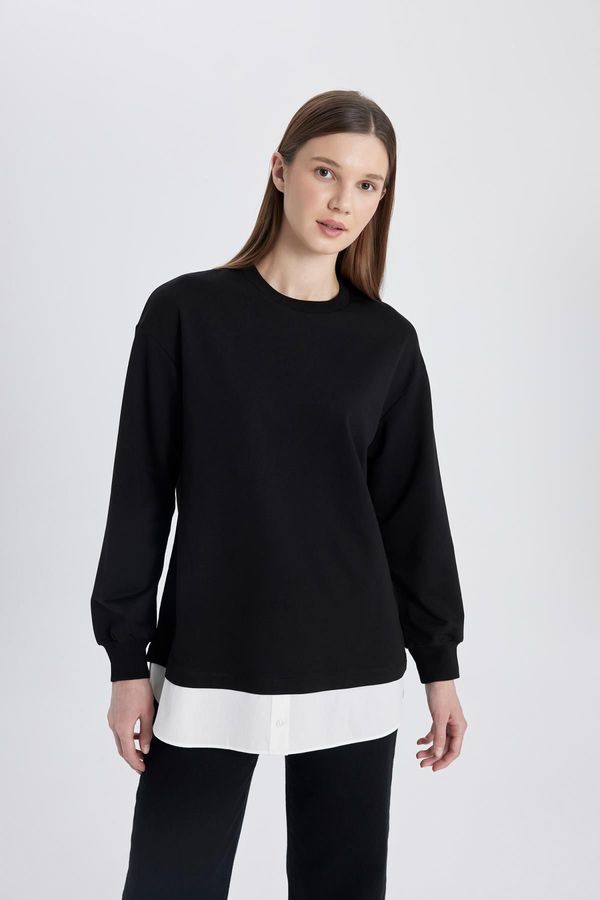 DEFACTO DEFACTO Regular Fit Long Sleeve Sweatshirt Tunic