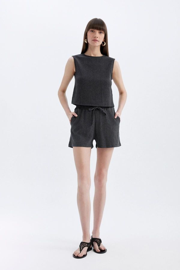 DEFACTO DEFACTO Regular Fit Normal Waist Casual Straight Leg Sweater Shorts